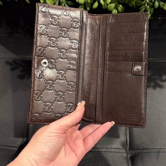Gucci Guccissima Dark Brown Continental Leather Wallet | Excellent Condition - Picture 12 of 14